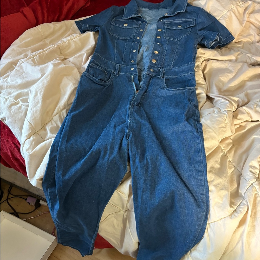 Blue Denim Jumpsuit